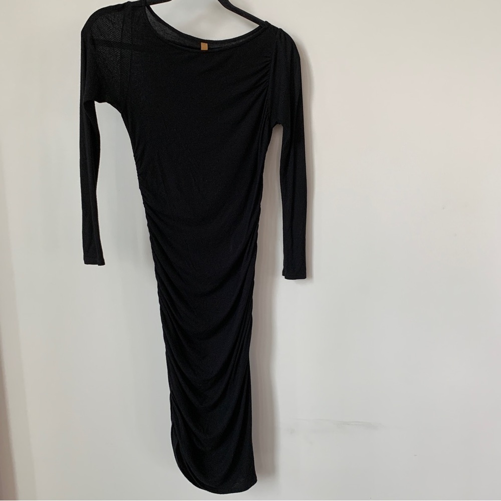 Rachel Pally Black Fitted Ribbed Maxi Dress Size XS‎